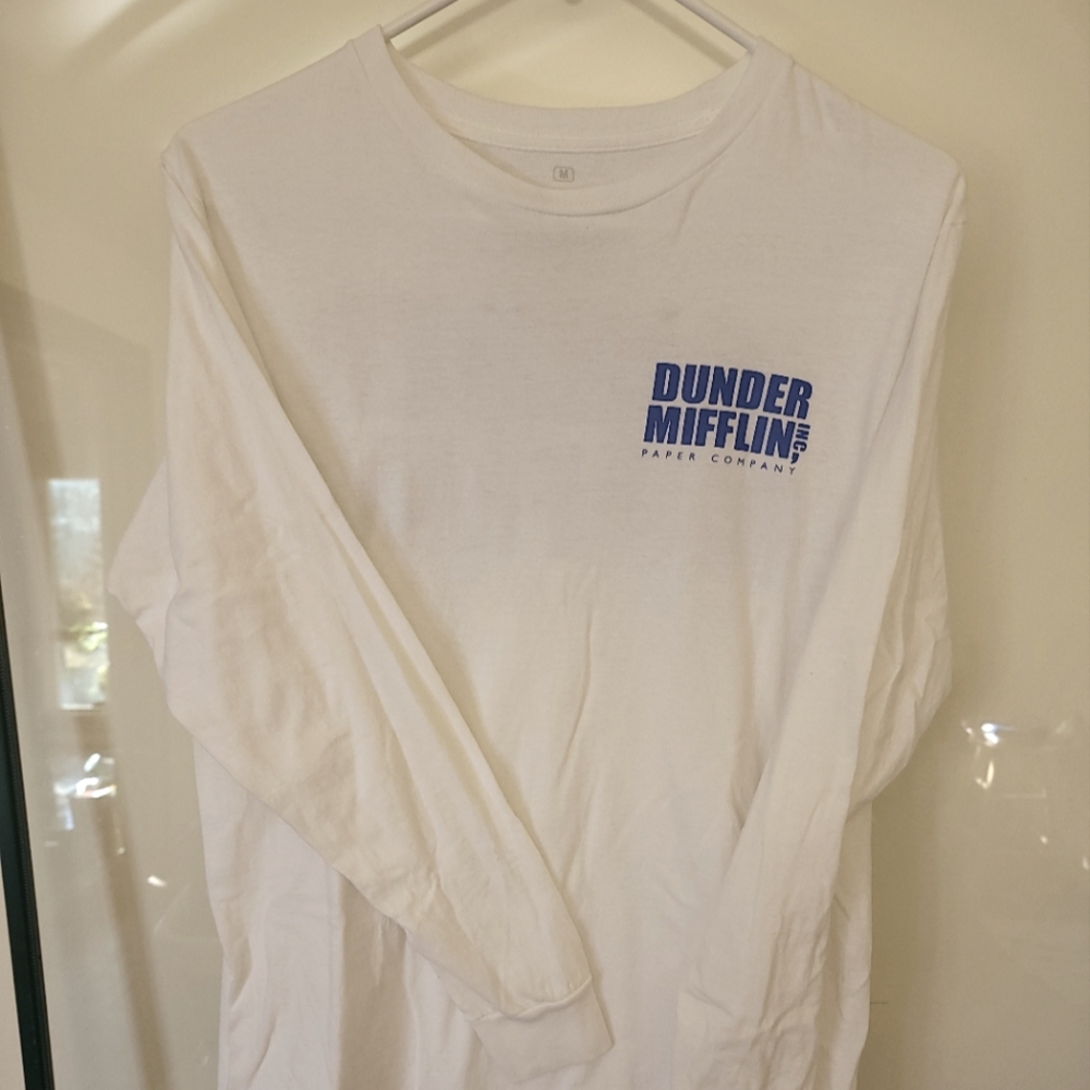 The Office long sleeve white tee shirt, size M